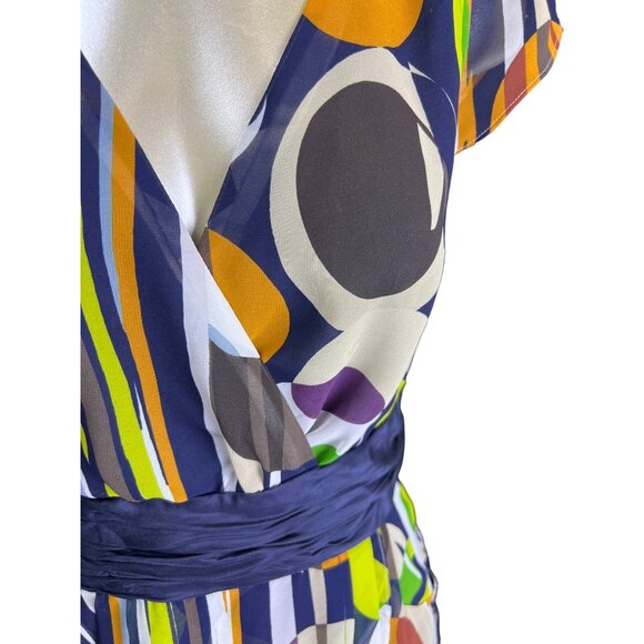 Moulinette Soeurs Anthropologie dress sheath abstract geometric print sz 2 Dd533 - Picture 2 of 12
